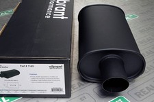 Vibrant Streetpower Flat Black Oval Muffler With Single 3 Tip - 2.25 Inlet