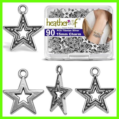 Star harms for Jewelry Making Silver Tibetan Star Moon Snowflake Pendants Non...