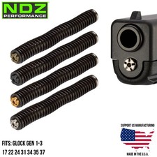 NDZ Glock Gen 1-3 17 22 34 Stainless Steel Guide Rod Recoil Spring Assembly PVD