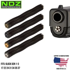 NDZ Glock Gen 1-3 17 22 34 Stainless Steel Guide Rod Recoil Spring Assembly PVD
