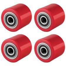 4 Stück Hubwagenrollen Polyurethan 80 x 70 mm, Achse 20 mm inkl. Kugellager
