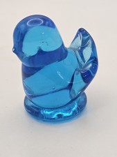 Vintage 2  Bluebird Of Happiness Signed Art Glass Figurine Leo Ward 1992