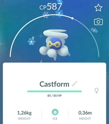   Shiny Castform   Sunny - Snowy - Rainy - PTC - 20k stardust