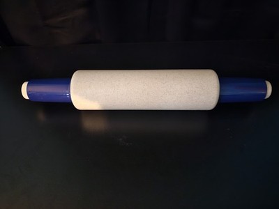 Tupperware Fill-N-Chill Rolling Pin Speckled Blue handles EUC Vintage