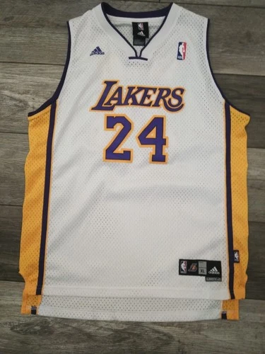 Adidas Kobe Bryant Jersey Men’s XL White Swingman Lakers #24 Length +2  