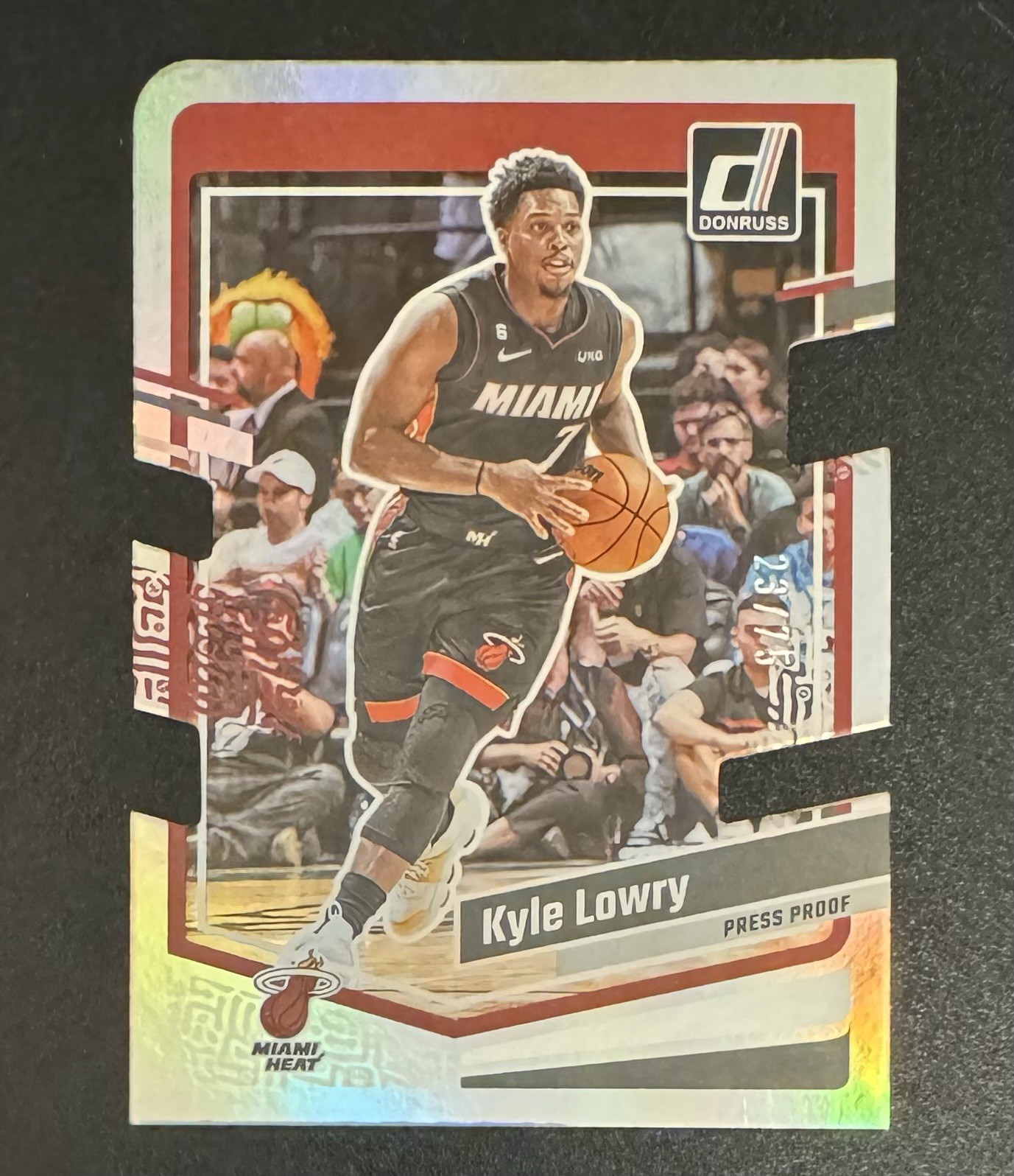 Kyle Lowry 2023-24 Donruss Silver Press Proof Die Cut /75 #73 - Miami Heat