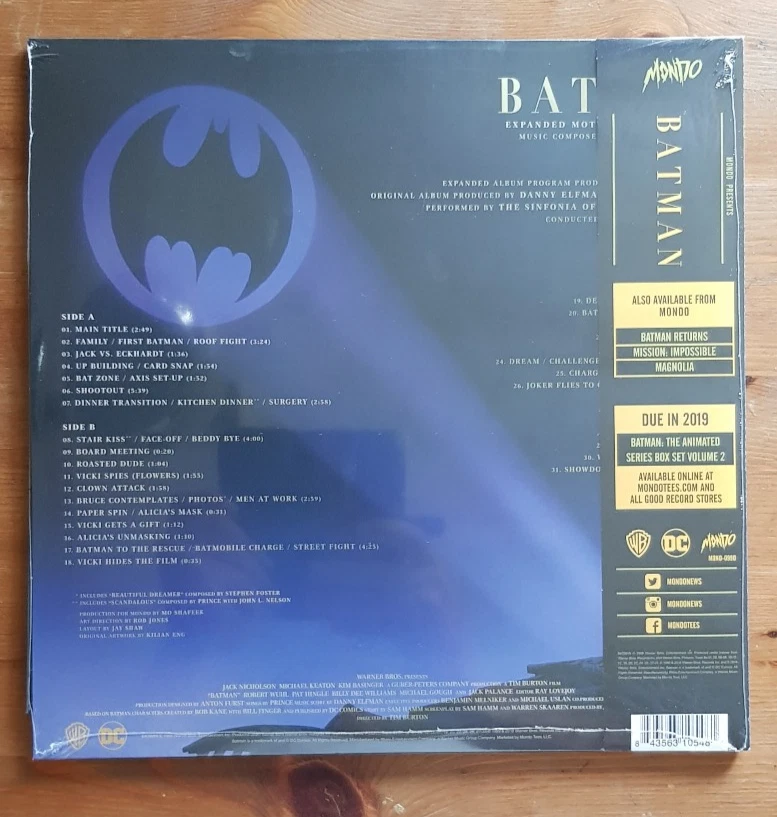 Batman – Original Motion Picture Score LP * Black & Purple Split * Mondo * Neu * - Bild 4 von 4