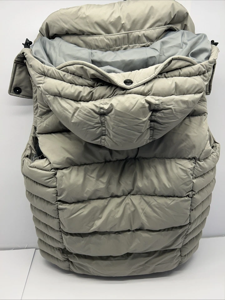 G-Star Raw Amsterdam Puffer Vest w Detachable Hood Taupe Front Zip Men M New - Image 4 of 4