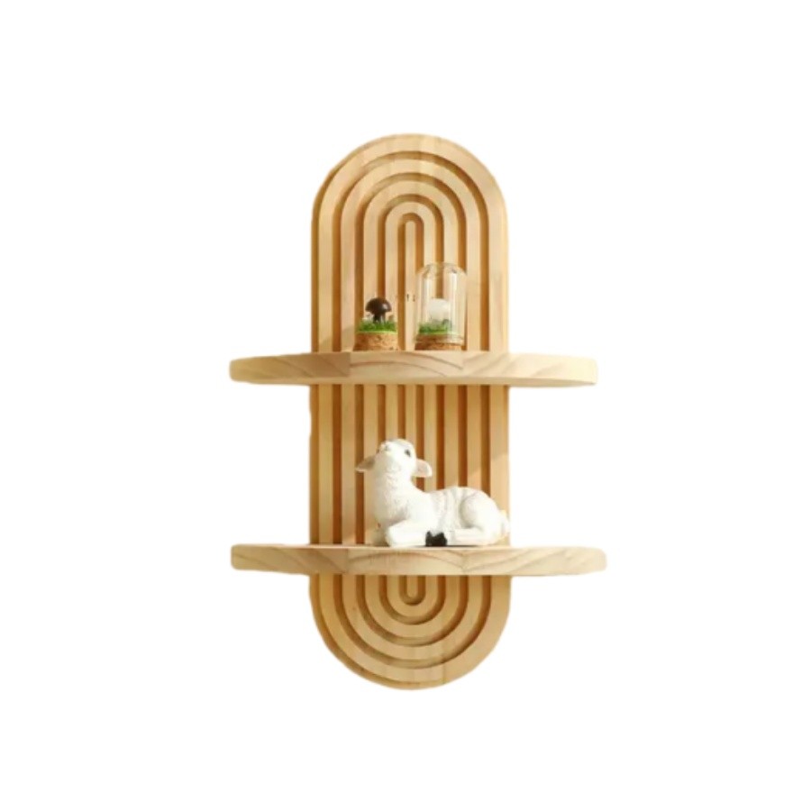 Wood Floating Shelves, Multi-functional wall-mounted storage rack,Utility Racks