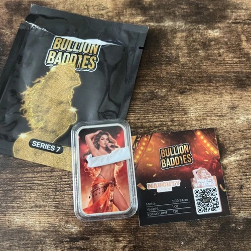 Bullion Baddies 1 oz silver bar "Sexy Camille Candela" Naughty edition W/COA