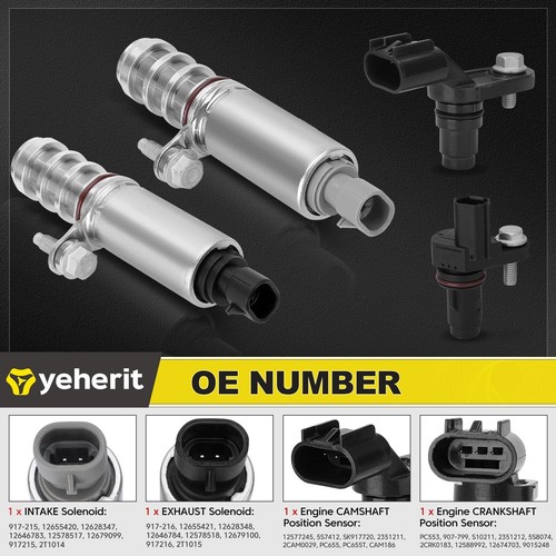 2PCS Intake & Exhaust Camshaft Position Solenoid VVT For GM Chevy Buick Saturn - Bild 7 von 7