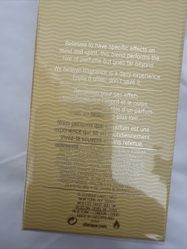 CLINIQUE AROMATICS ELIXIR 100ML PERFUME SPRAY BRAND NEW & BOXED - Picture 4 of 5