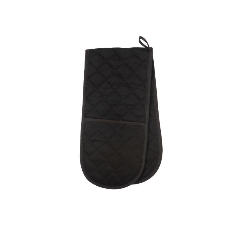 Dexam Oven Gloves Double Love Colour-True Black 100% Cotton Kitchen