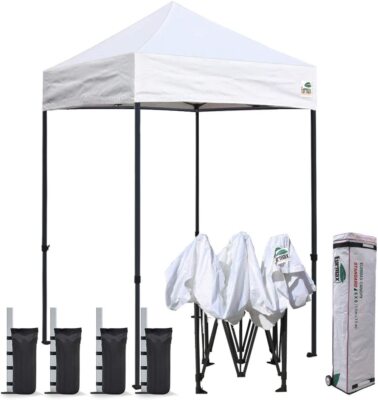 Easy Pop Up 5x5 Commercial Canopy Party Tent Event Gazebo+4 Sand Weights Bags
