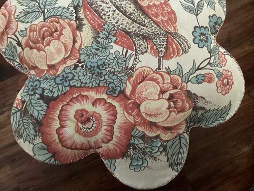Vintage Craft Folk Art Flower Country Stool Footstool MCM Partridge Bird 1970s - Picture 5 of 13