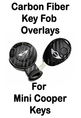Mini Cooper S John Cooper Works JCW Carbon Fiber Key Overlay Sticker Decal