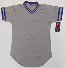 Wilson A4795 Grey V-Neck Throwback Jersey Youth (URUR)