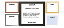Square Size Wood Effect Frame | BLACK WHITE OAK CUSTOM SIZE FRAMES | 8X8 | 10X10