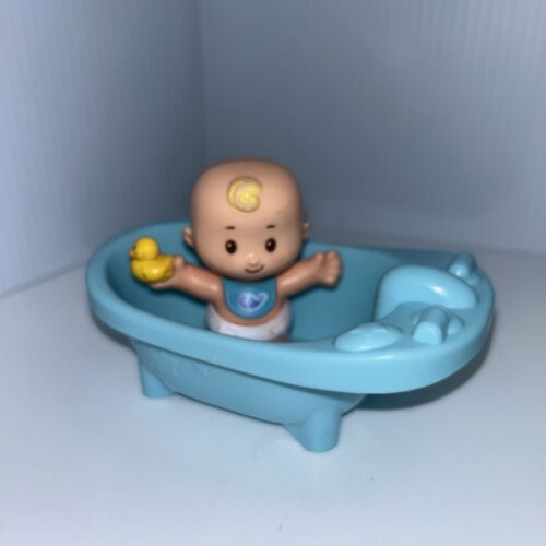 Fisher-Price Little People Wash & Go 2 Piece Play Set Baby And Tub Mattel 2019 - Picture 1 of 10