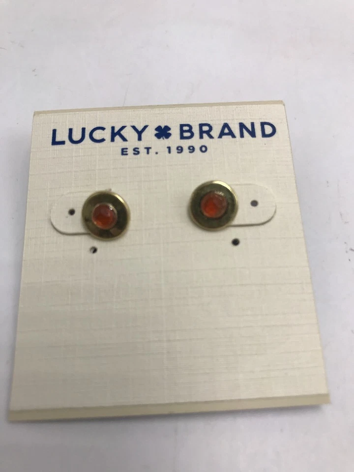 Pendientes redondos pequeños de cornalina Lucky Brand ML4 $25 Foto 2 de 4