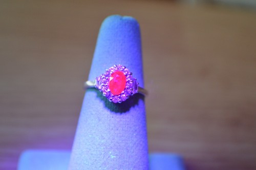 1.20ct Premium Montepuez Ruby / Zircon Ring Platinum over Fine Silver Size 6 - Picture 10 of 15