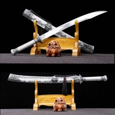 Chinese Wushu Broadsword Kung Fu Sword 65 Manganese Steel Blade Dao Battle Ready