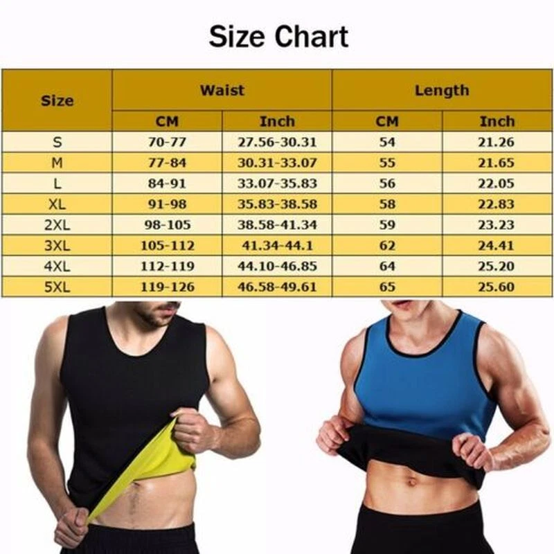 Men Body Shaper Weight Loss Sauna Suit Sweat Neoprene Workout