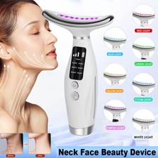 7 Colors Neck Face Lifting Massager Skin Tighten Device LED Anti Wrinkle Beauty
