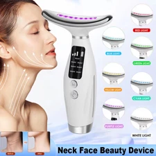 7 Colors Neck Face Lifting Massager Skin Tighten Device LED Anti Wrinkle Beauty