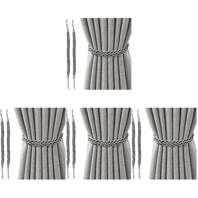 8 pcs Simple Woven Curtain Holdbacks Holder Window Rope Woven Curtain Tiebacks 8 pcs Simple Woven Curtain Holdbacks Holder Window Rope Woven Curtain Tiebacks
