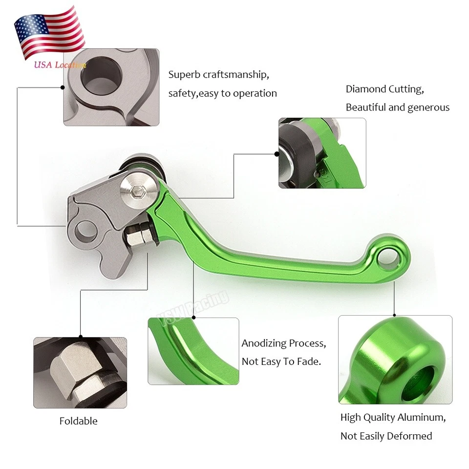 Palancas pivotantes embrague freno CNC para Kawasaki KLX300 1996-2004 02 KLX400 2003-2004 Foto 2 de 4