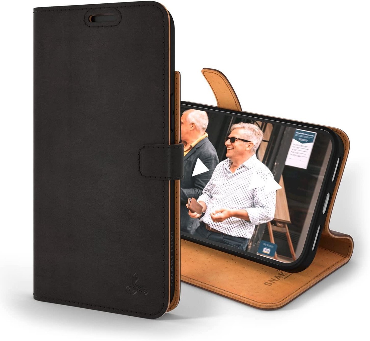 Snakehive Apple iPhone 14 Genuine Premium Leather Wallet Case w