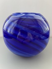 Beautiful Hand Blown Cobalt Blue Vase 5-1/4 inches tall.