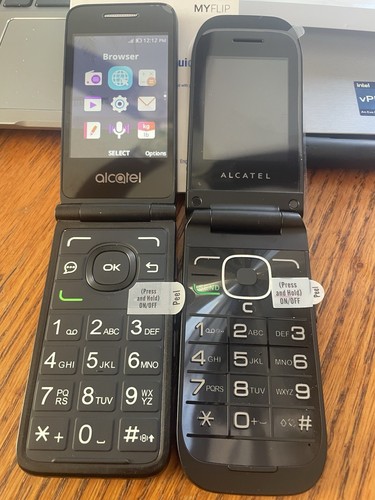 2 Alcatel MyFlip - 4 GB - Black (TracFone) Basic Cell Phone