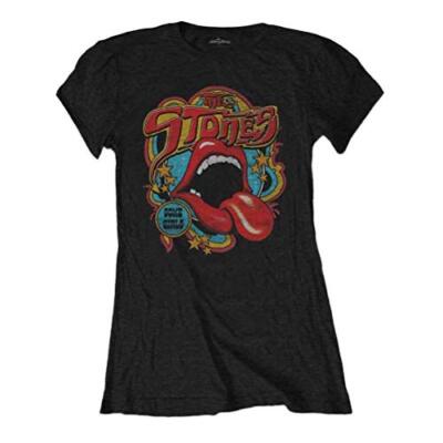 Rolling Stones Juniors Fit Women's Retro 70's Vibe T-Shirt