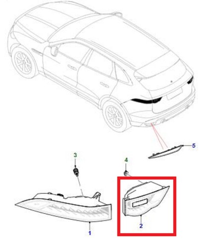 Jaguar F Pace 2016 Onwards X761, Right Hand Inner Light T4A44678, T4A36234 - Picture 2 of 4