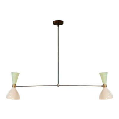 Mid century Diabolo Brass Sputnik Chandelier Italian Handmade Ceiling Light