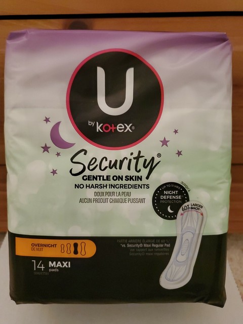 U By Kotex Maxi Pads Overnight Unscented 14 Each For Sale Online Ebay