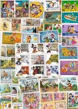 100 verschiedene Briefmarken Walt Disney , Comic , Kinder , Cartoon