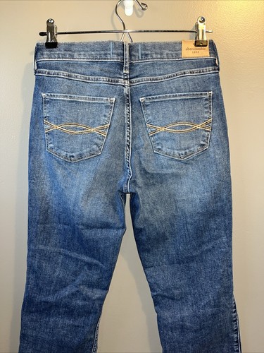 Abercrombie Kids Distressed High-Rise Straight Jeans Girls Sz 15/16 Blue Denim - Picture 17 of 19