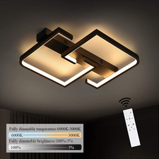LED Deckenleuchte 35W 20cm Schwarz Deckenlamp...