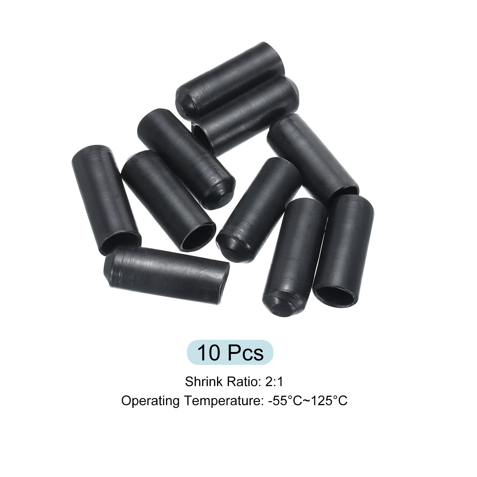 10Pcs Heat Shrink End Cap 10mm 21 Electrical Sealed Heat Shrink Tubing