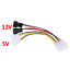 thumbnail 4 - x 4-Pin Molex/IDE to 3-Pin CPU/Chasis/Case Fan Power Cable Adapter Connect‘sy