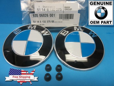 2X GENUINE BMW Hood & Trunk Emblem Badge Roundel OEM 3 Series E30 1987 – 1990 M3