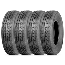 Set 4 ST225/75R15 Trailer Tires 225 75 15 10 PLY Load Range E Heavy Duty Replace
