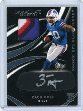 2020 Panini Immaculate Eye Black Rookie Patch Auto #REB-26 Zack Moss #59/99