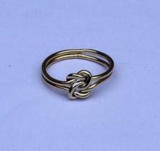 Dual Knot Ring 925 Sterling Silver Handmade Band Women Ring For Wedding party