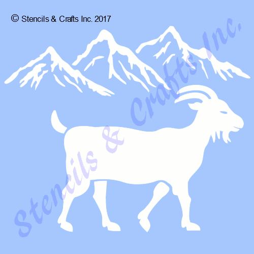 Plantilla GOAT MOUNTAINS NORTHWOODS PLANTILLAS GRANDES ARTE ARTESANÍA PINTURA NUEVO - Imagen 1 de 1