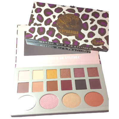 Rude Leopardina Lidschatten und Highlighter Make-Up Palette Cosmetics Attitude Neu