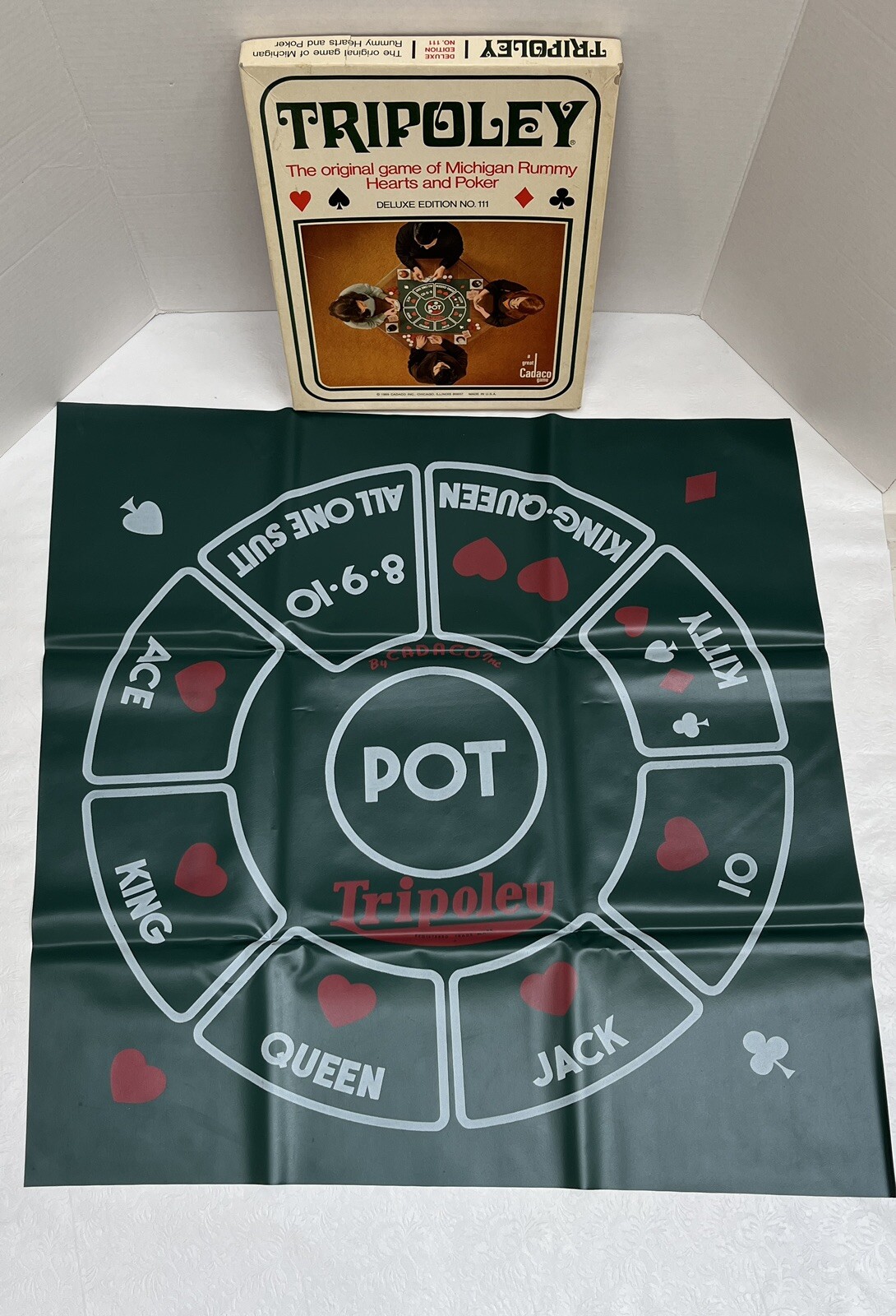 Cadaco 1969 Original Tripoley Michigan Rummy Game MAT ONLY Vinyl Made In  USA | eBay